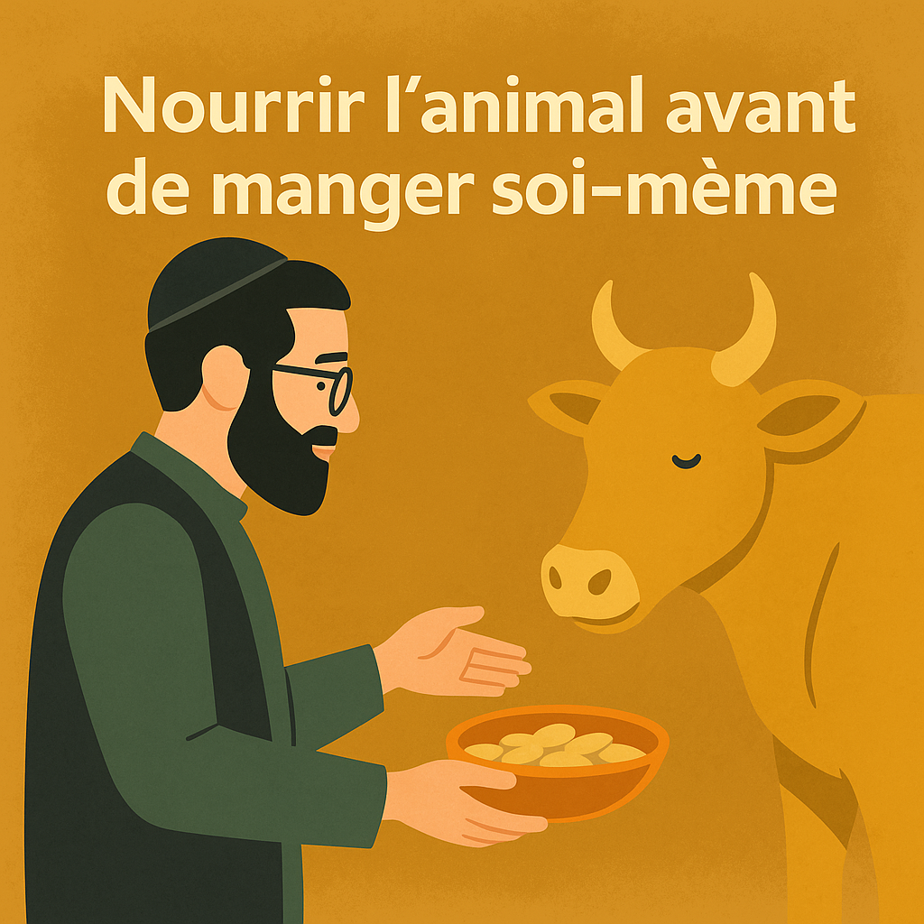 nourrir l’animal avant de manger